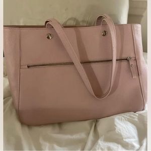 NWOT LONGCHAMP pale Pink Satchel Leather Convertible Shoulderbag